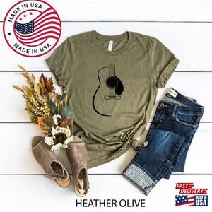 Acoustic Guitar T-Shirt Musician Tee Music Shirt Classic